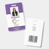 Beveiligings-ID Personeelsbadge - Verticaal Badge (Voor- en achterkant)