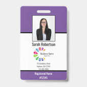 Beveiligings-ID Personeelsbadge - Verticaal Badge (Voorzijde)