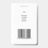 Beveiligings-ID Personeelsbadge - Verticaal Badge (Achterkant)