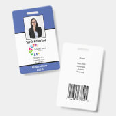 Beveiligings-ID Personeelsbadge - Verticaal Badge (Voor- en achterkant)