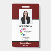 Beveiligings-ID Personeelsbadge - Verticaal Badge (Voorzijde)