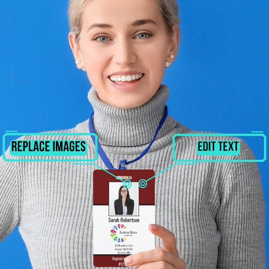 Beveiligings-ID Personeelsbadge - Verticaal Badge