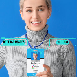 Beveiligings-ID Personeelsbadge - Verticaal Badge