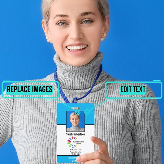 Beveiligings-ID Personeelsbadge - Verticaal Badge