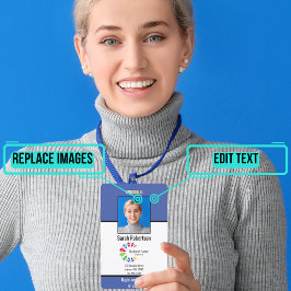 Beveiligings-ID Personeelsbadge - Verticaal Badge