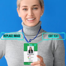 Beveiligings-ID Personeelsbadge - Verticaal