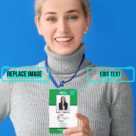 Beveiligings-ID Personeelsbadge - Verticaal Badge
