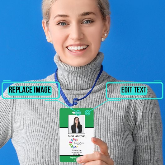 Beveiligings-ID Personeelsbadge - Verticaal Badge