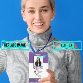 Beveiligings-ID Personeelsbadge - Verticaal Badge
