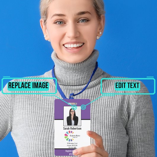 Beveiligings-ID Personeelsbadge - Verticaal Badge