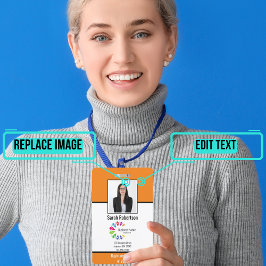 Beveiligings-ID Personeelsbadge - Verticaal Badge