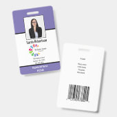 Beveiligings-ID Personeelsbadge - Verticaal Badge (Voor- en achterkant)
