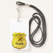 Beveiligingsagent Badge (Achterkant met draagriem)