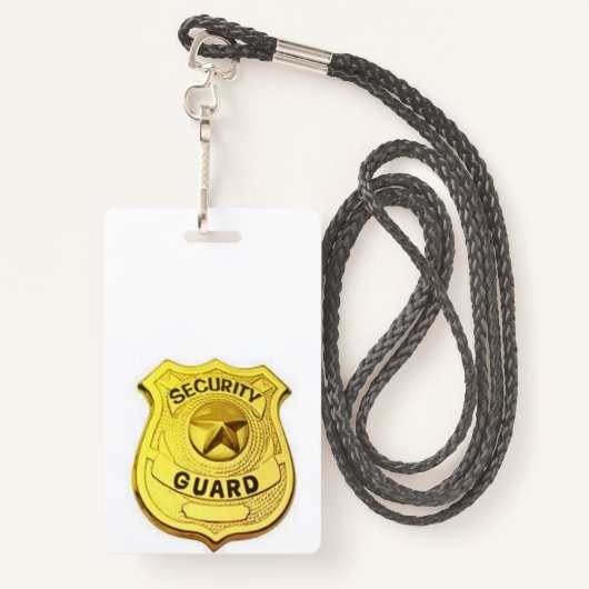 Beveiligingsagent Badge (Achterkant met draagriem)
