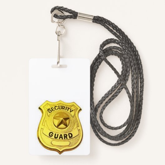 Beveiligingsagent Badge (Voorkant met draagriem)