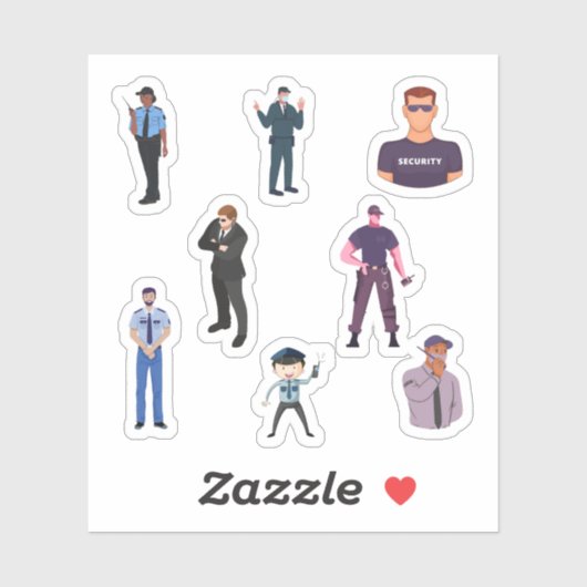 Beveiligingsagent Stickers (Vel)