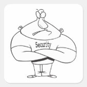 Beveiligingsagent Vierkante Sticker (Voorkant)
