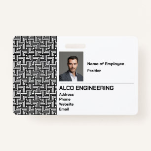 Beveiligingsbadge voor foto's van werknemers badge