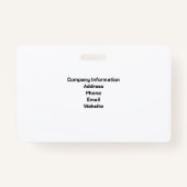 Beveiligingsbadge voor foto's van werknemers badge (Achterkant)