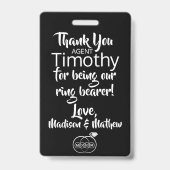 Beveiligingsbadge voor ringdrager badge (Achterkant)