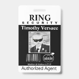 Beveiligingsbadge voor ringdrager badge