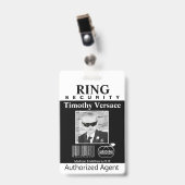 Beveiligingsbadge voor ringdrager badge (Voorzijde met clip)