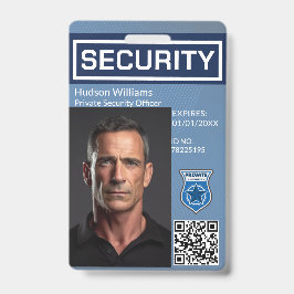 Beveiligingsbeambte Foto ID-badge | Aangepast Werk Badge