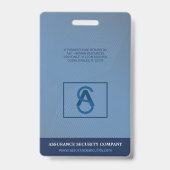 Beveiligingsbeambte Foto ID-badge | Aangepaste Wer Badge (Achterkant)