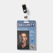 Beveiligingsbeambte Foto ID-badge | Aangepaste Wer Badge (Voorzijde met clip)