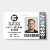 Beveiligingsbeambte ID-foto Logo Grijs Badge (Voorzijde)