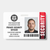 Beveiligingsbeambte ID-foto Logo Rood Badge (Voorzijde)