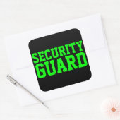 Beveiligingsbeambte Neon Groen Vierkante Sticker (Envelop)