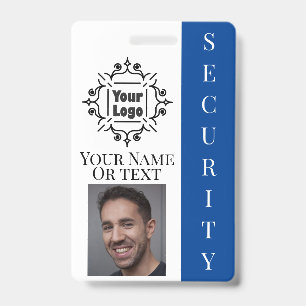 Beveiligingsbeambte Personeels-ID met logo en foto Badge