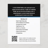 Beveiligingsbedrijf Logo Blue Custom Flyer (Achterkant)