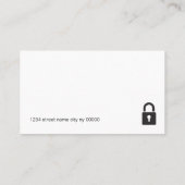 Beveiligingsbedrijf vergrendelen visitekaartje (Achterkant)