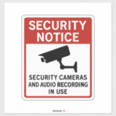 Beveiligingsbericht Bord – Bewakingscamera's Sticker (Vel)