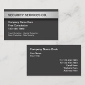 Beveiligingsbeveiliging en -diensten visitekaartje (Voorkant / Achterkant)