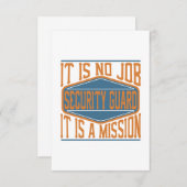 Beveiligingsbeveiliging - Het is geen taak, het is Bedankkaart (Voorkant / Achterkant)