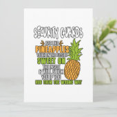 Beveiligingsbewakers zijn als ananassen. feestdagenkaart (Staand voorkant)