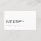 Beveiligingscamera | Beschermingsagentschap Visitekaartje (Achterkant)