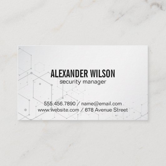 Beveiligingscamera | Data Security Global Network Visitekaartje (Achterkant)