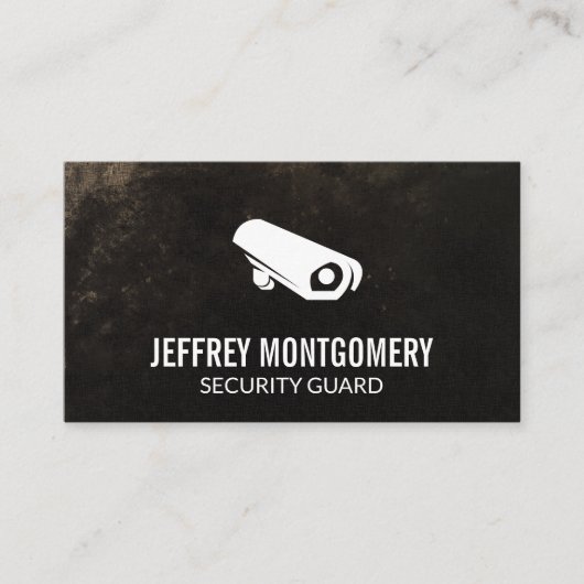 beveiligingscamera | Grunge-achtergrond Visitekaartje (Voorkant)