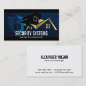 Beveiligingscamera | Huis | Vergrendelen Visitekaartje (Voorkant / Achterkant)