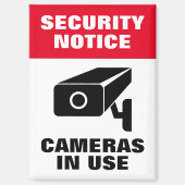 Beveiligingscamera informatiebord magneten (Voorkant)