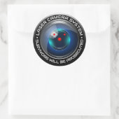 Beveiligingscamera Laser Systeem Surveillance Humo Ronde Sticker (Tas)