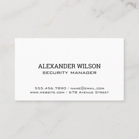 Beveiligingscamera Logo | Bedrijfs wolkenkrabbers Visitekaartje (Achterkant)