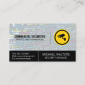 Beveiligingscamera Logo | Codeerachtergrond Visitekaartje (Voorkant)