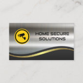 Beveiligingscamera Logo | Metallisch Visitekaartje (Voorkant)