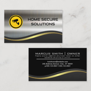 Beveiligingscamera Logo Metallisch Visitekaartje