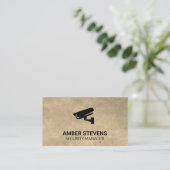 Beveiligingscamera pictogram | Textuur achtergrond Visitekaartje (Staand voorkant)